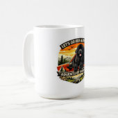 Avonturensticker koffiemok (Voorkant links)