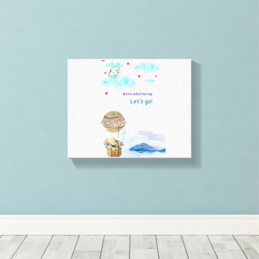 avonturiersclipart canvas afdruk (Insitu (Houten vloer))