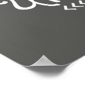 avonturiertypografie van poster grijs en wit (Hoek)