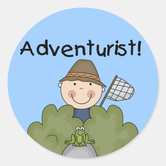 AVONTURISTE Tshirts en geschenken Ronde Sticker (Voorkant)