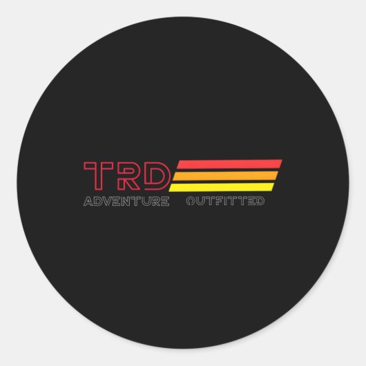 Avontuur 101 TRD Avontuur Ted Ronde Sticker (Voorkant)