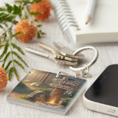 Avontuur Acryl Sleutelhanger – Neem eigen marshmal (Voorkant Rechts)