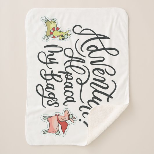 Avontuur? Alpaca My Bags Sherpa Deken (Voorkant)