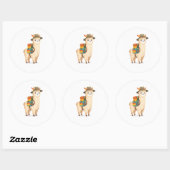 Avontuur Alpaca Ronde Sticker (Vel)