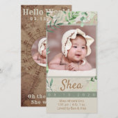 Avontuur Baby Foto Aankondiging (Voorkant / Achterkant)