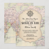 Avontuur Baby shower door Mail Map Travel World Kaart (Voorkant / Achterkant)
