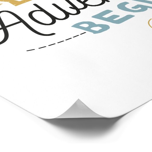 Avontuur-Baby shower Poster (Hoek)