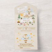 Avontuur Baby shower Waterverf Bomen All In One Uitnodiging (Binnen)