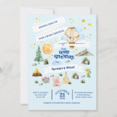 Avontuur Baby shower Waterverf Bomen Kaart (Voorkant)
