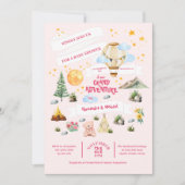 Avontuur Baby shower Waterverf Bomen Uitnodiging (Voorkant)