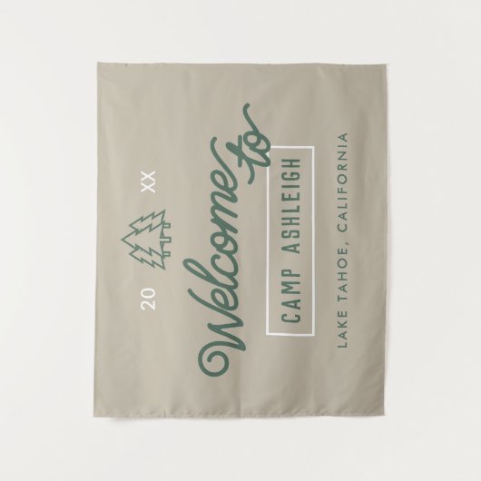 Avontuur Bachelorette Camp Achtergrond Wandkleed (Voorkant)