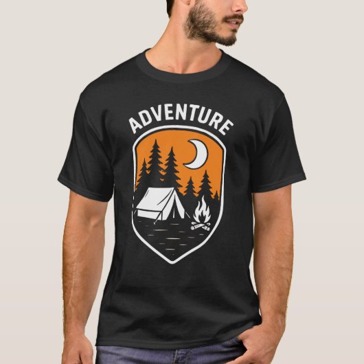 Avontuur Basic T-shirt voor heren (Voorkant)