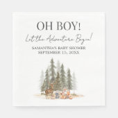 Avontuur Begin Baby Shower Servet (Voorkant)