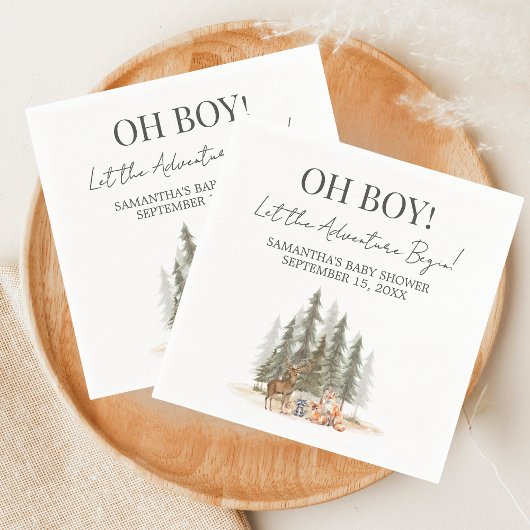 Avontuur Begin Baby Shower Servet