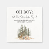 Avontuur Begin Baby Shower Servet (Voorkant)