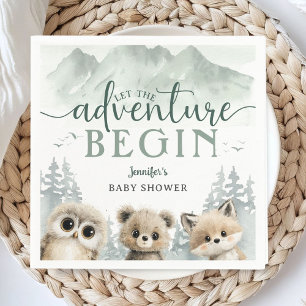 Avontuur Begin Baby Shower Woud Berg Servet