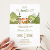 Avontuur Begin Forest Mountain Baby shower Kaart