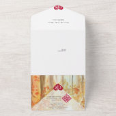 Avontuur Begin Rocky Mountain Bestemming Bruiloft All In One Uitnodiging (Buitenkant)