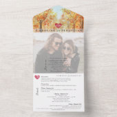 Avontuur Begin Rocky Mountain Bestemming Bruiloft All In One Uitnodiging (Binnen)