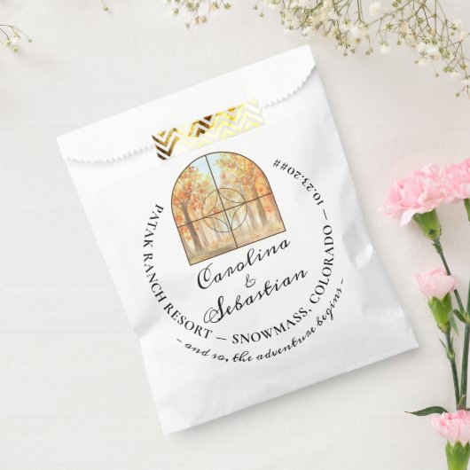 Avontuur Begin Rocky Mountain Bestemming Bruiloft Bedankzakje (Gezegeld)