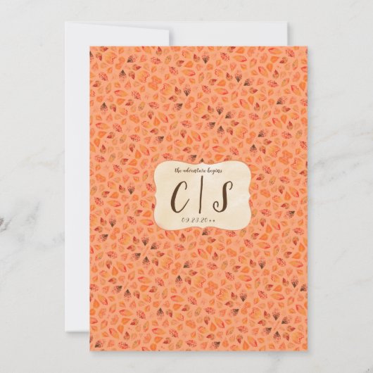 Avontuur Begin Rocky Mountain Bestemming Bruiloft Kaart (Achterkant)