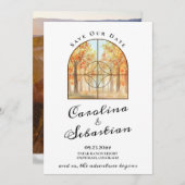 Avontuur Begin Rocky Mountain Bestemming Bruiloft Save The Date (Voorkant / Achterkant)