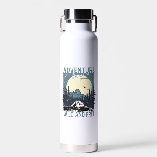 Avontuur Begin - Wild en gratis Waterfles (Voorkant)