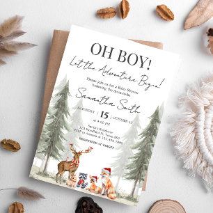 Avontuur Begin Winter Wonderland Baby Shower Kaart