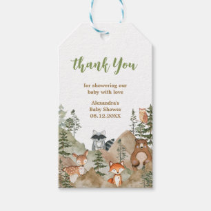 Avontuur Begin Woodland Mountain Favoriet Tags Cadeaulabel