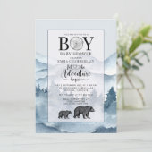 Avontuur Begins Baby Jongen Douche Bos Waterverf Kaart (Staand voorkant)