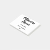 Avontuur begint 1e verjaardag naam datum eenvoudig post-it® notes (Schuin)