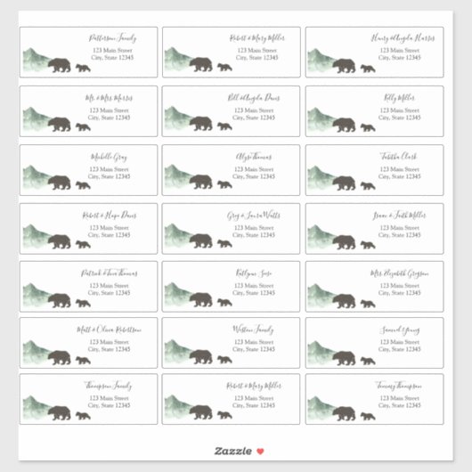 Avontuur begint Baby Gastadres Envelope Sticker (Vel)