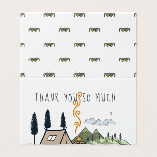 Avontuur begint | Baby shower dank u Visitekaartje (Buitenkant ongevouwen)