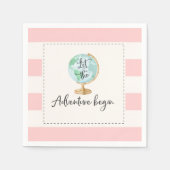 Avontuur Begint Baby shower Party Napkin Servet (Voorkant)