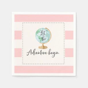 Avontuur Begint Baby shower Party Napkin Servet
