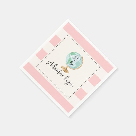 Avontuur Begint Baby shower Party Napkin Servet (Hoek)