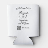 Avontuur begint baby shower scan QR code hart si Blikjeskoeler (Achterkant)