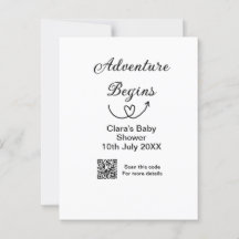 Avontuur begint baby shower scan QR code hart si