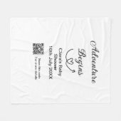 Avontuur begint baby shower scan QR code hart si Fleece Deken (Voorkant (Horizontaal))