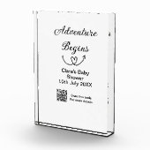 Avontuur begint baby shower scan QR code hart si Fotoblokken (Rechts)