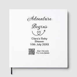 Avontuur begint baby shower scan QR code hart si Gastenboek