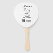 Avontuur begint baby shower scan QR code hart si Handwaaier (Achterkant)