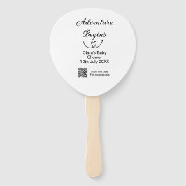 Avontuur begint baby shower scan QR code hart si Handwaaier