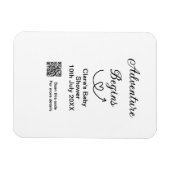 Avontuur begint baby shower scan QR code hart si Magneet (Horizontaal)