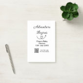 Avontuur begint baby shower scan QR code hart si Post-it® Notes (Kantoor)