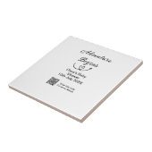 Avontuur begint baby shower scan QR code hart si Tegeltje (Zijkant)