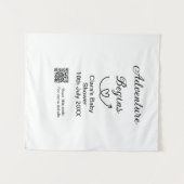 Avontuur begint baby shower scan QR-code hart si Wandkleed (Voorkant (horizontaal))