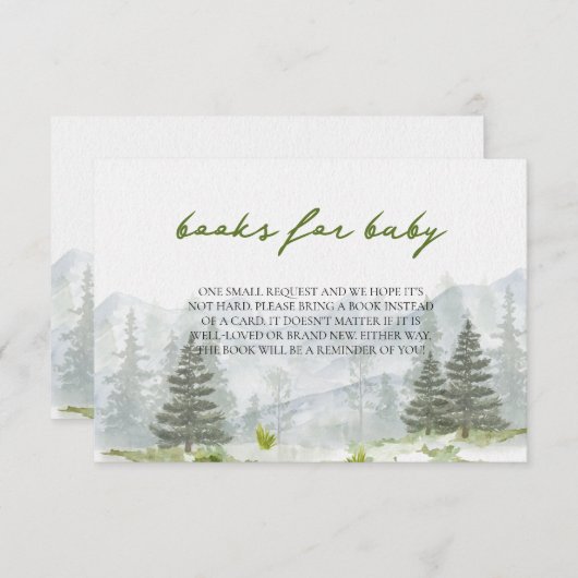 Avontuur Begint Bergen Bos Boeken voor Baby Informatiekaartje (Voorkant / Achterkant)