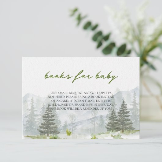 Avontuur Begint Bergen Bos Boeken voor Baby Informatiekaartje (Staand voorkant)