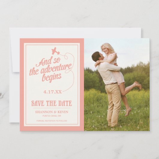 Avontuur begint | Bestemming - Save the Date (Voorkant)